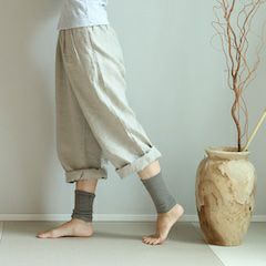 二重編みふんわり裏シルク100％レッグウォーマー肌側シルク100％│レッグウォーマー