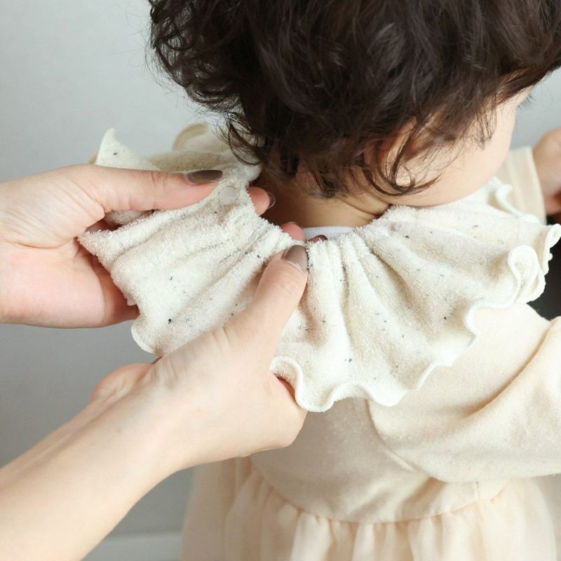 日本製 選べる2枚組 tubutubu つけ襟 スタイ 360℃ くすみカラー パイル